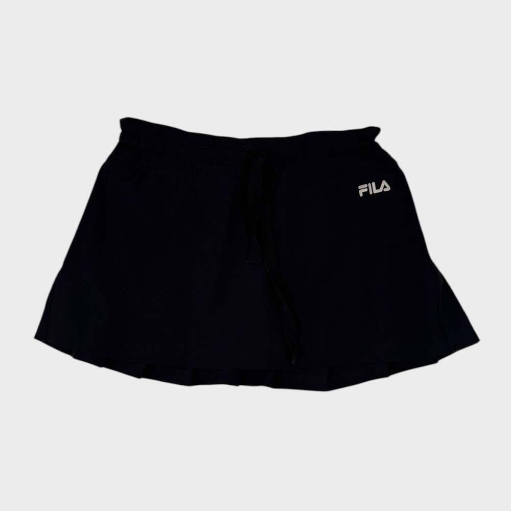 Fila Womens Black Short Athletic Skort Medium Polyester Spandex